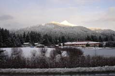 Hospital with Mt. Eyak in background