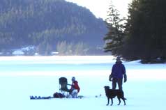 When not ice skating fish for dinner