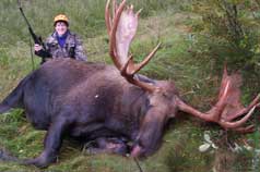 A proud lady with a magnificent trophy.
