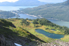 View of Scout Lake, Eyak Lake, Cordova, Orca Inlet