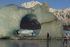 One of Sheridan Glacier's unusual ice sculptures